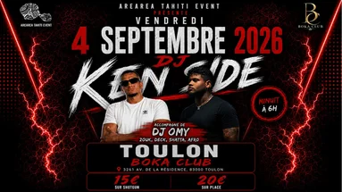Tournée Dj Kenside 2026-2027 Toulon